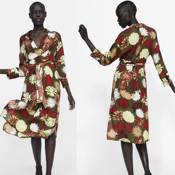 Zara floral midi dress size small - Picture 1 of 9